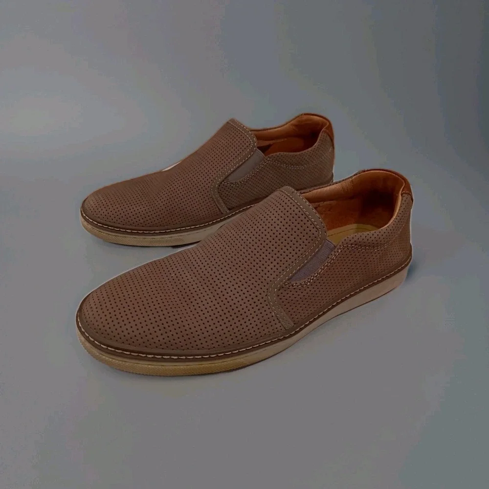 Used J&M‎ Johnston & Murphy Sheepskin Loafer Slip On 25-0619 Size Mens 9.5 M